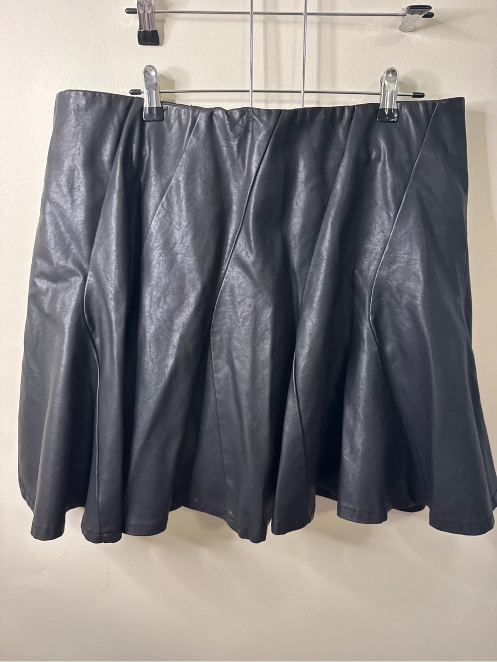 torrid Black Faux Leather Circle Skirt